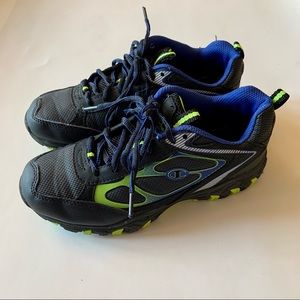 Champion Size 4 Black Blue Shoes Sneakers